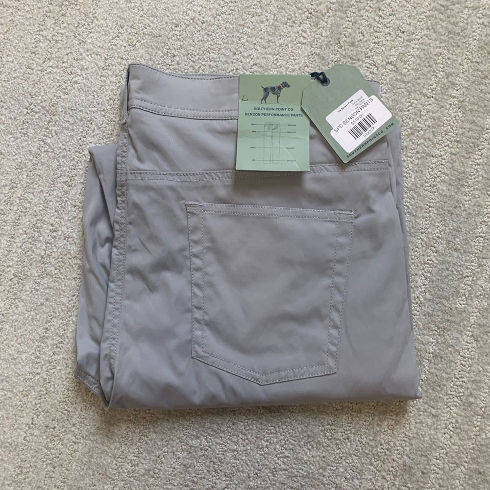 Gray Chinos Straight-Leg Pants